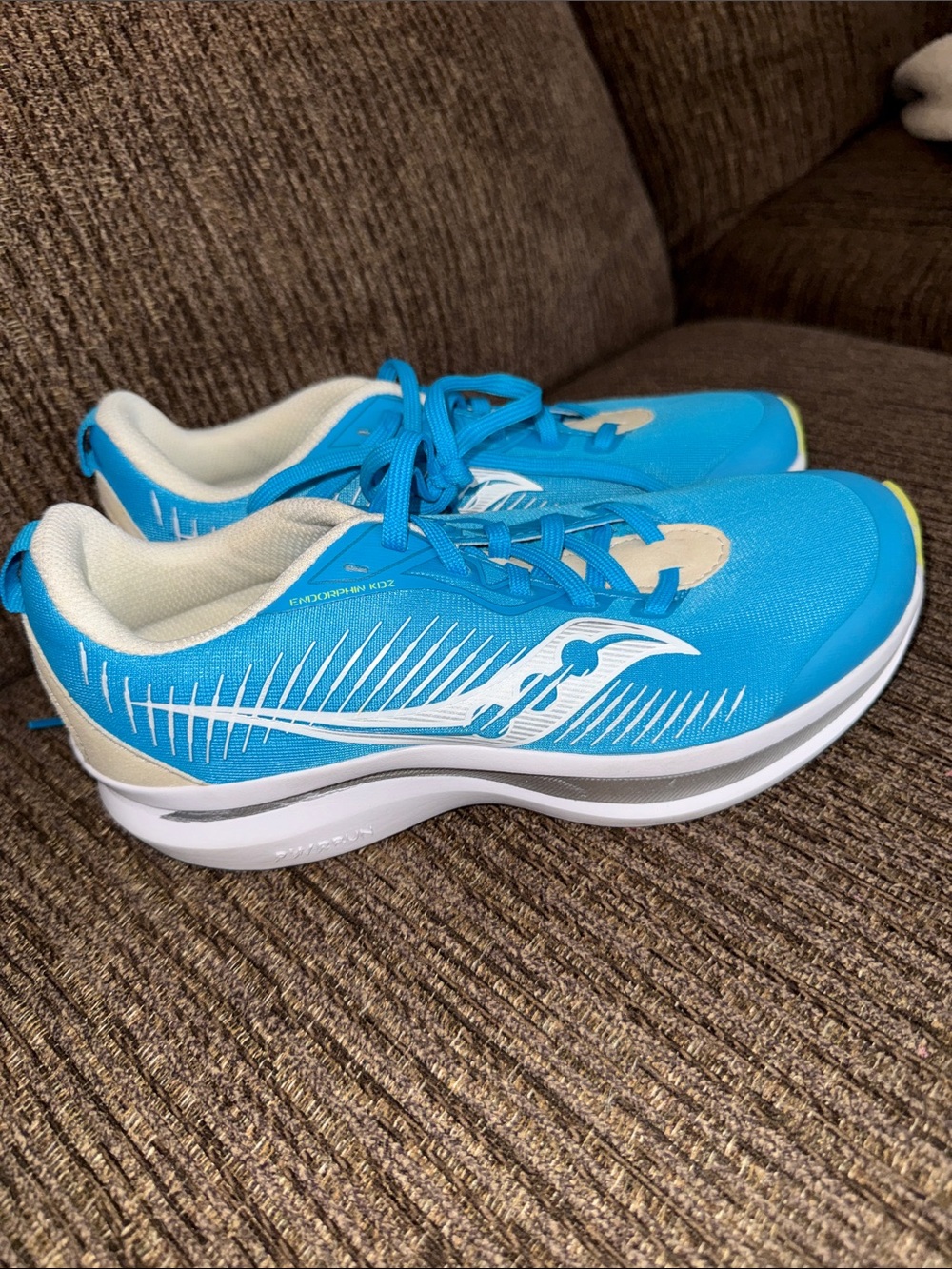 Saucony Bright Blue and White Mesh Running Shoes